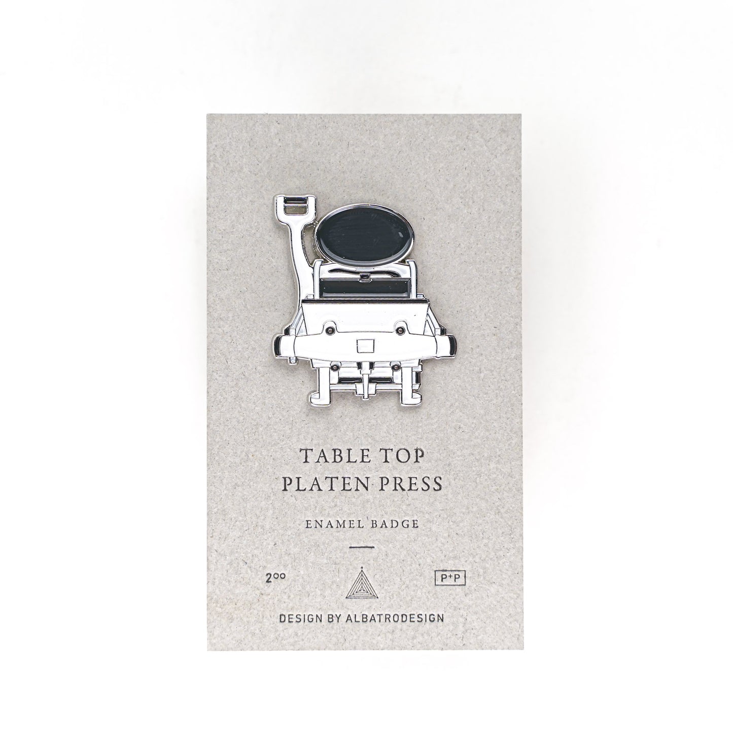 Letterpress Pin Badge